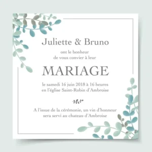 Faire-part invitation mariage