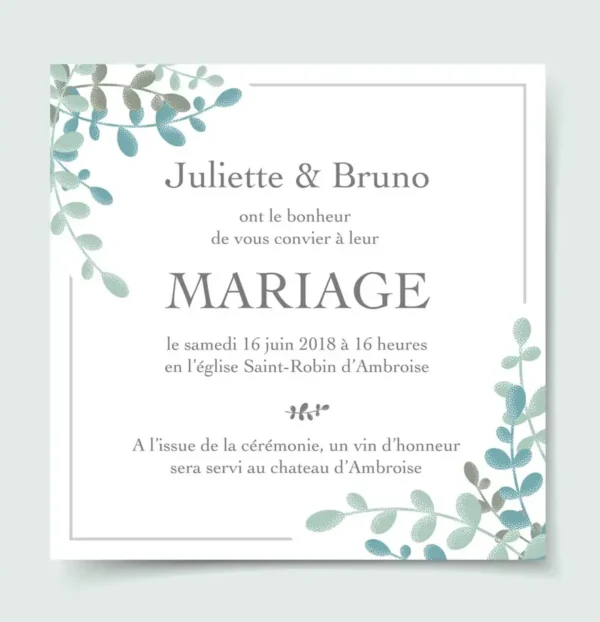 Faire-part invitation mariage