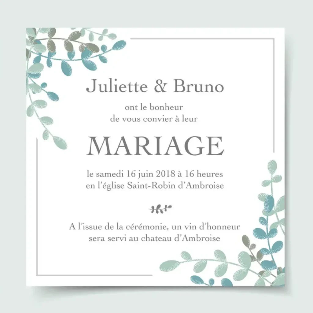 Faire-part invitation mariage
